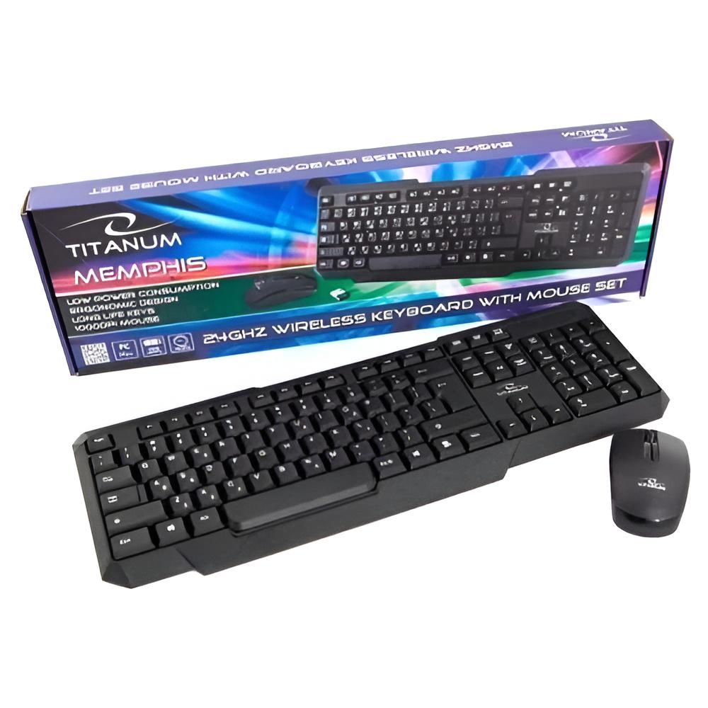 Комплект беспроводной Esperanza TK108UA USB клавиатура и мышь Black (MCT-TK108UA)