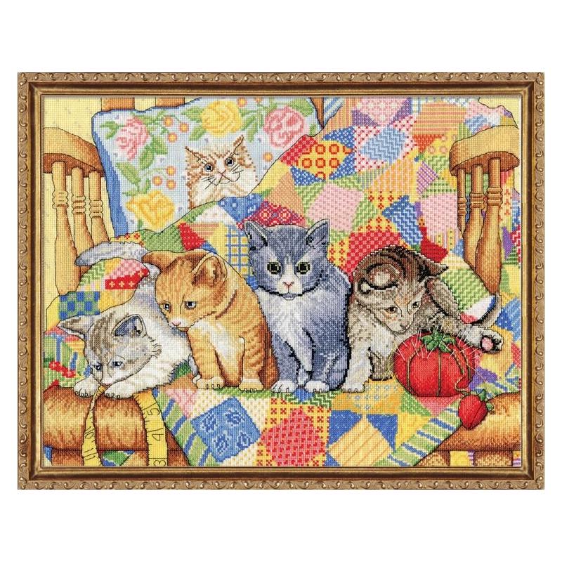 Набор для вышивания крестиком Design Works 2922 Rocking Chair Kittens (18935)