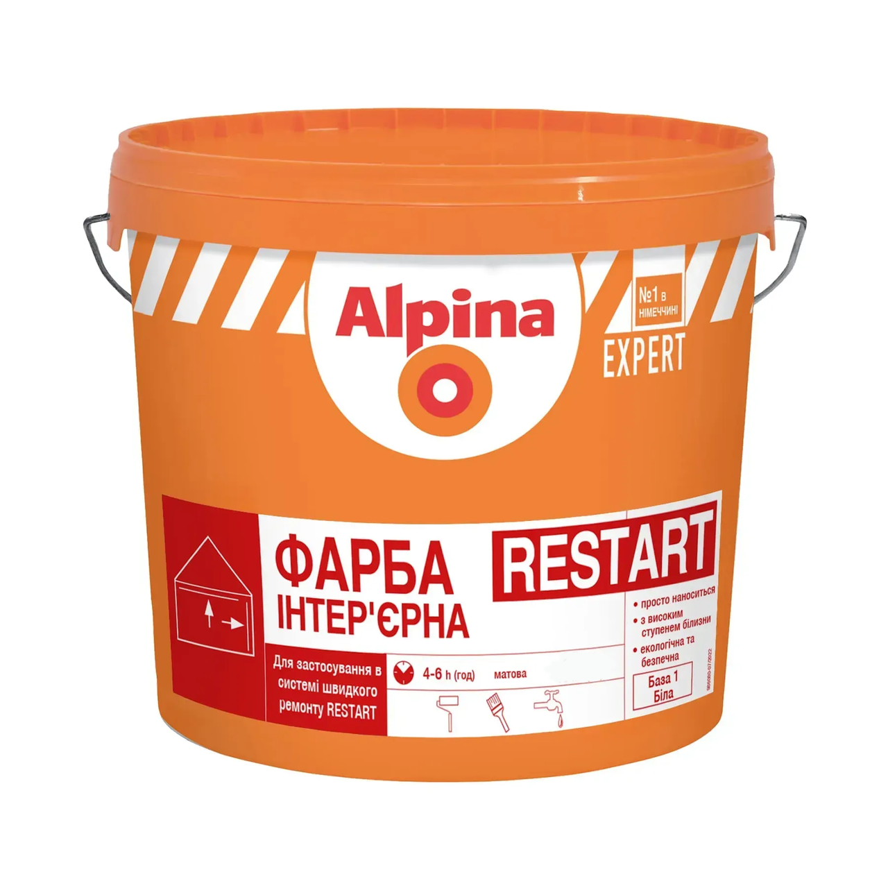Фарба акрилова матова Alpina Expert Restart інтер'єрна 2,5 л Білий (1694908652)