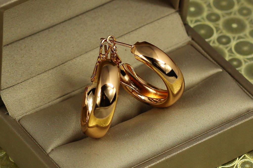 Серьги Xuping Jewelry колечки массивные конго 2,2 см Золотистый (2442380958)