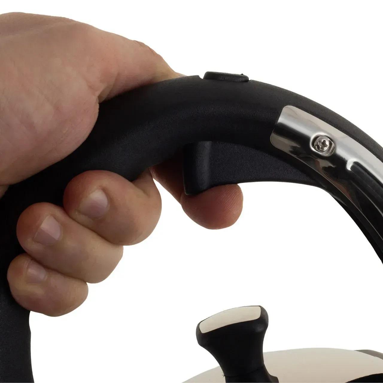 Чайник із свистком та ручкою з покриттям soft touch Ofenbach KM-100308 із нержавіючої сталі 3,2 л Чорний (150-84-100308) - фото 6 Чайник із свистком та ручкою з покриттям soft touch Ofenbach KM-100308 із нержавіючої сталі 3,2 л Чорний (150-84-100308) - фото 6