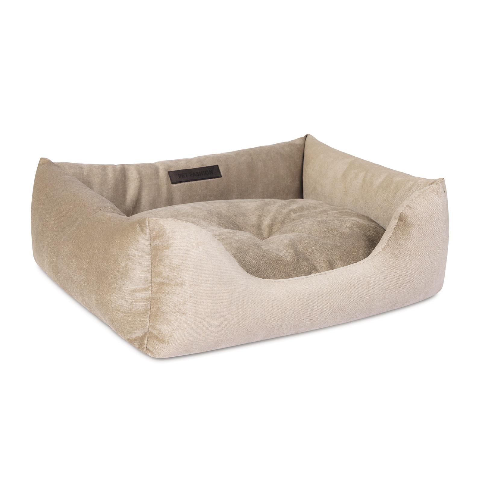 Лежак для тварин Природа Pet Fashion Denver 60х50х18 см Бежевий (PR242402)