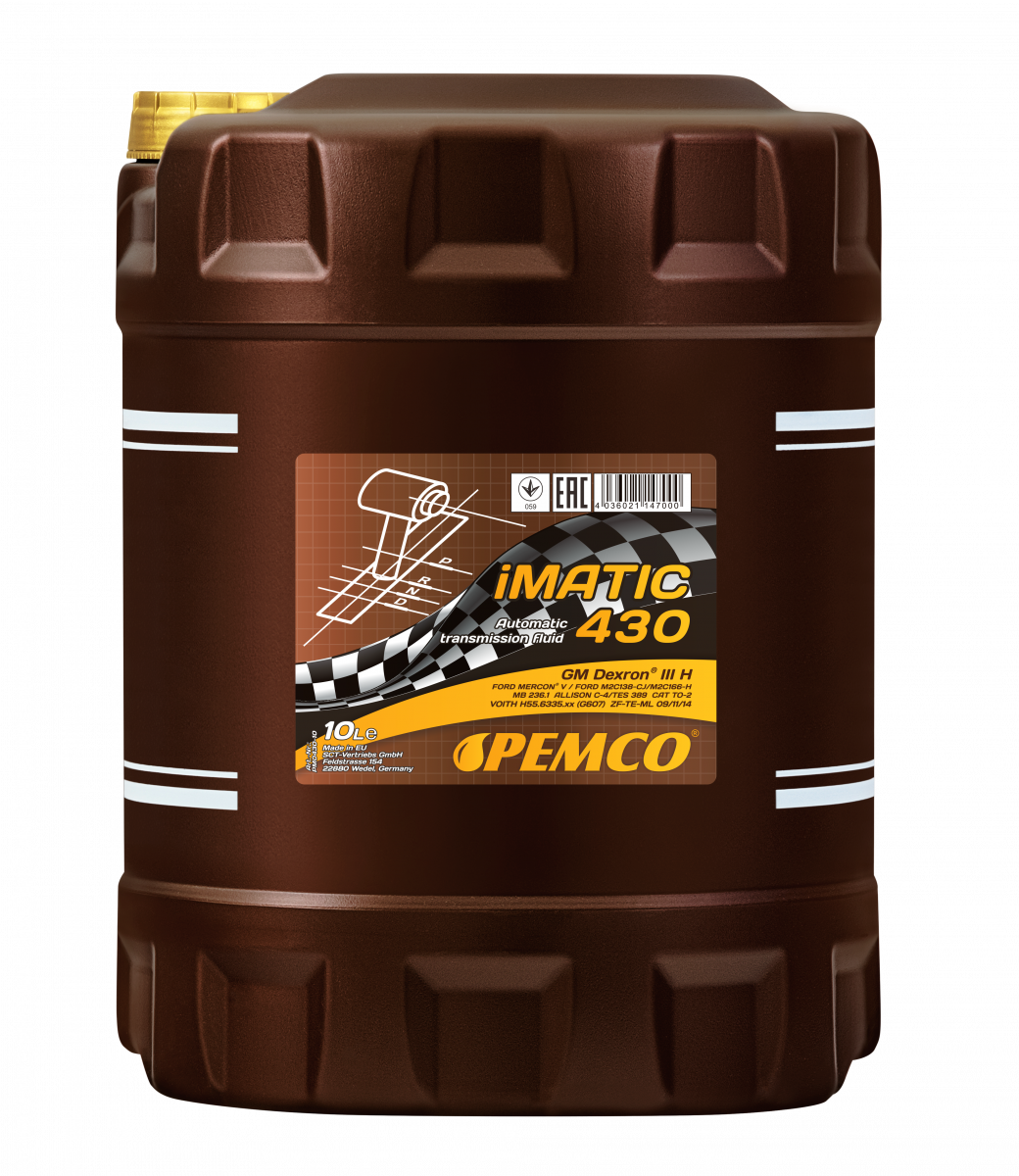 Трансмиссионное масло Pemco iMATIC 430 ATF DEXRON III 10 л (PM0430-10)