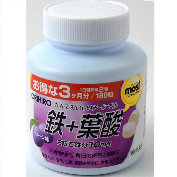 Микроэлемент Железо Orihiro Iron 180 Chewable Tabs Plum