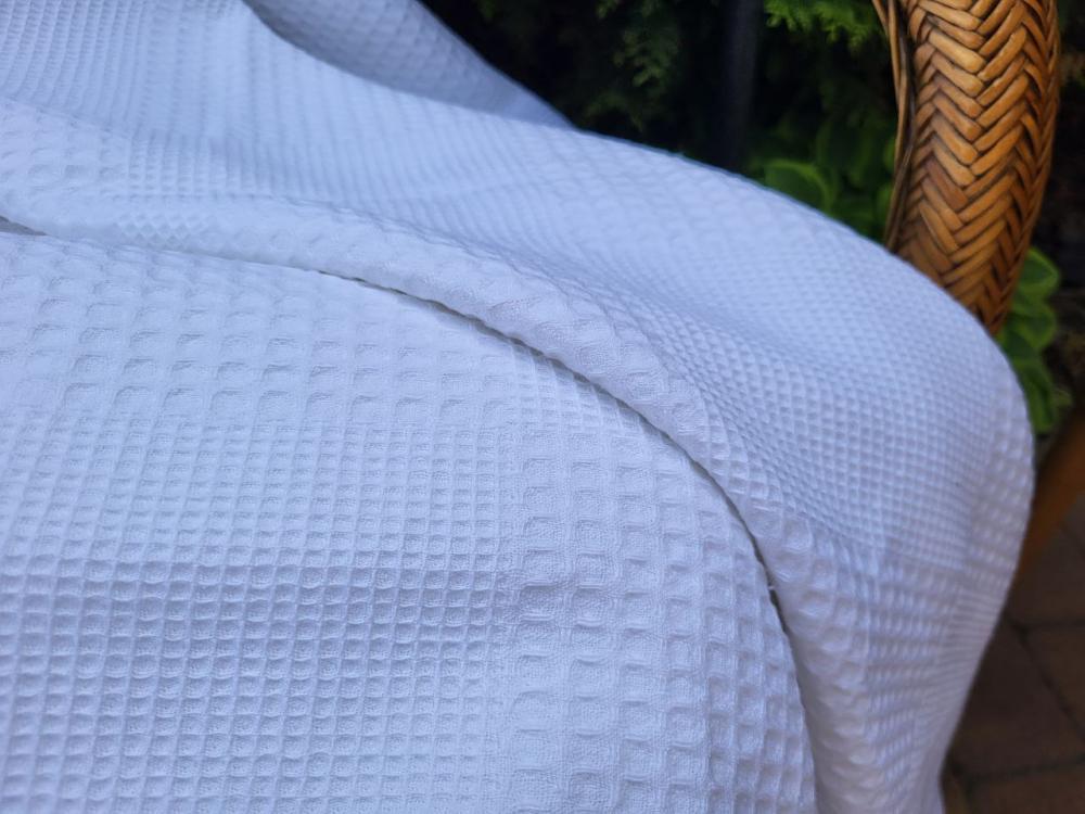 Покрывало Пике Вафелька 160x220 см Белый (11181) - фото 2 Покрывало Пике Вафелька 160x220 см Белый (11181) - фото 2