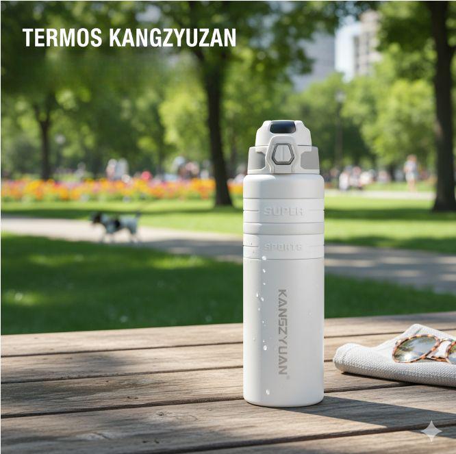 Термос бутылка из нержавеющей стали KANGZYUAN с двойной стенкой вакуумный 800 мл Белый (2466156305) - фото 7 Термос бутылка из нержавеющей стали KANGZYUAN с двойной стенкой вакуумный 800 мл Белый (2466156305) - фото 7