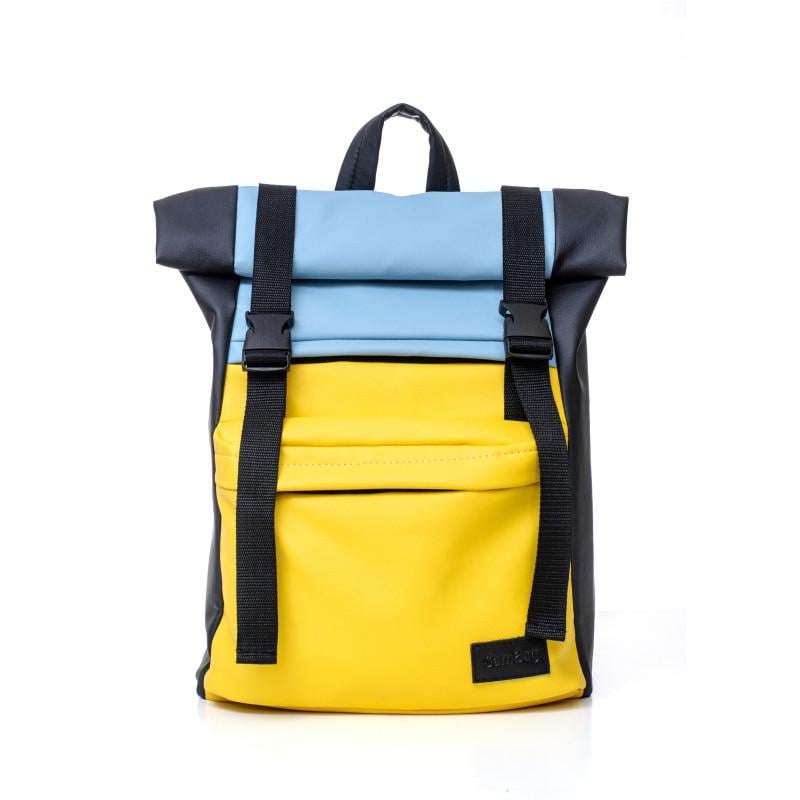 Рюкзак ролл Sambag RollTop LTH 41x30x16 см Голубой с желтым