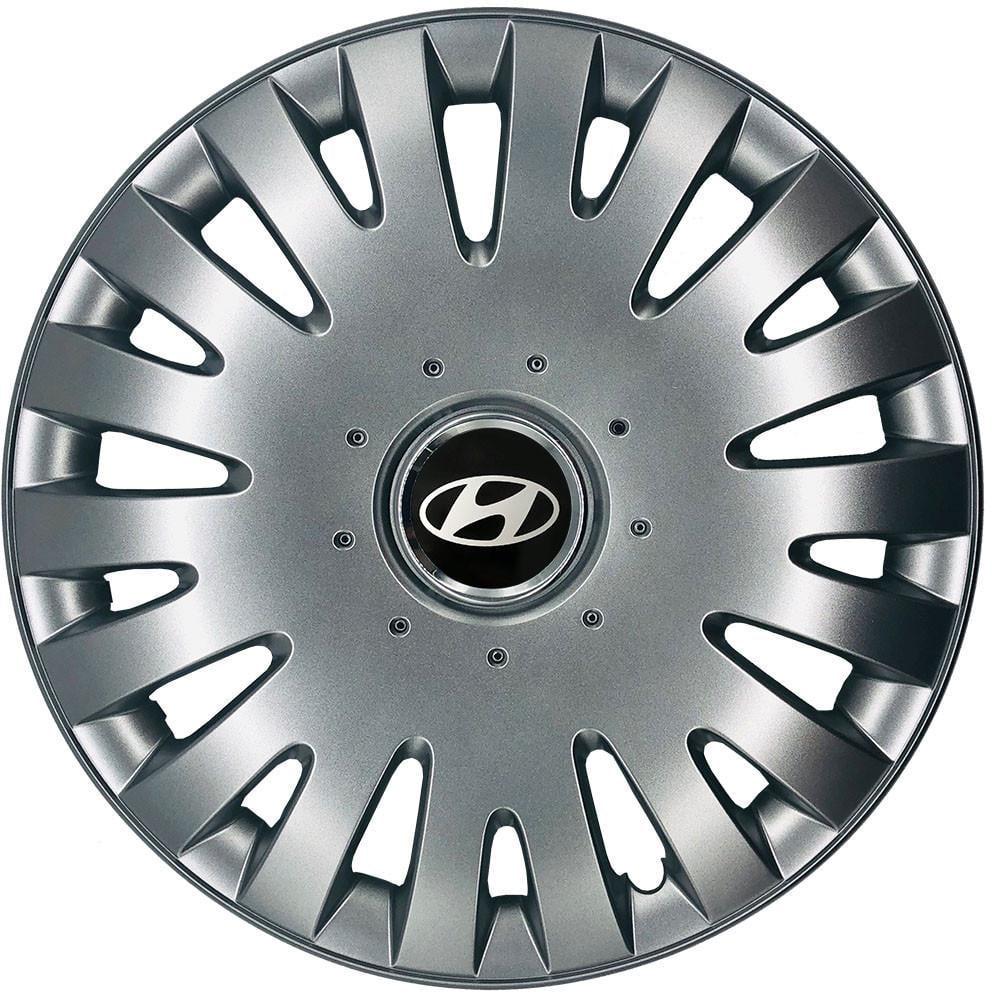 Колпаки SJS 403 с логотипом Hyundai R16 4 шт. Серебристый (2654561635)