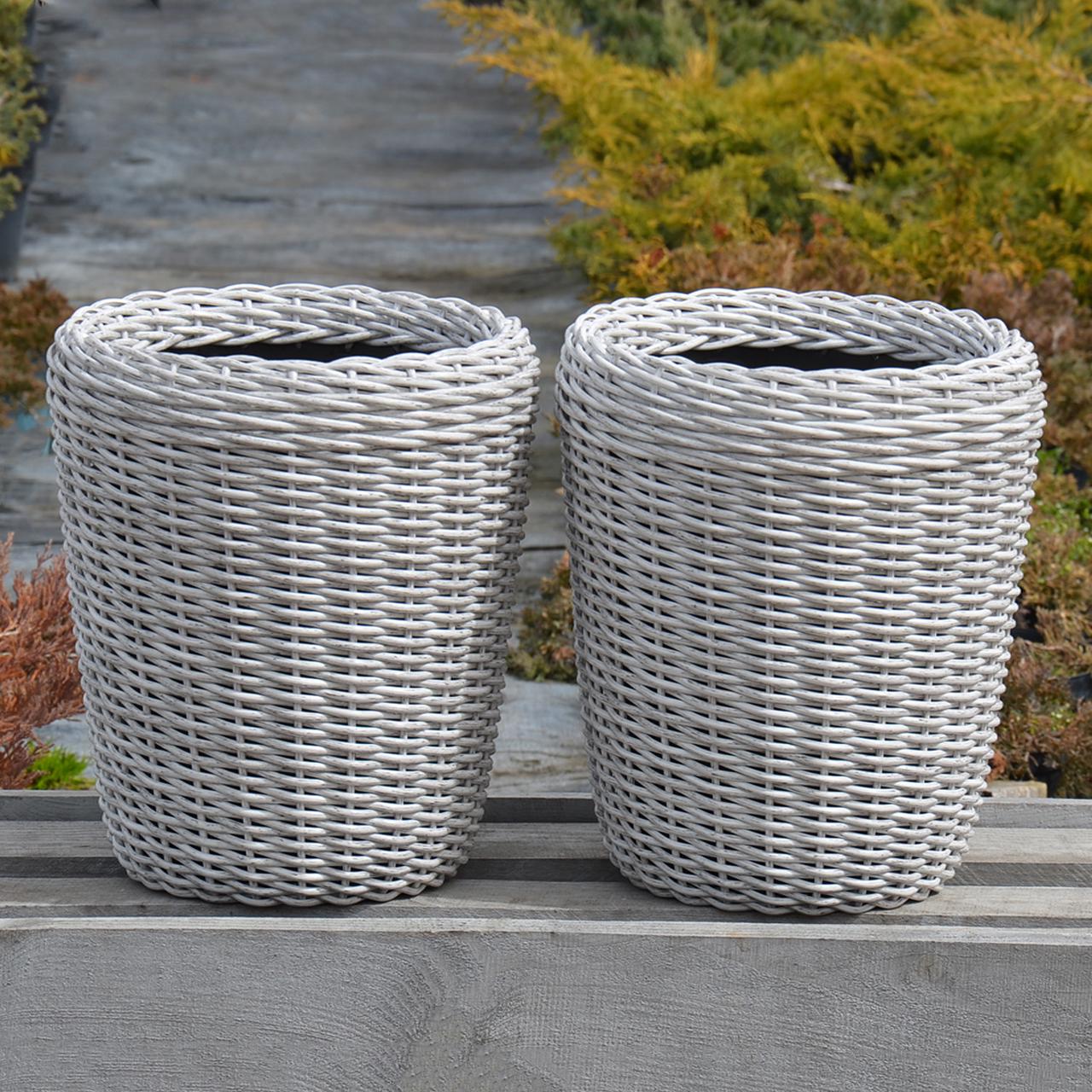 Кашпо высокое для цветов и растений из ротанга/ручной работы 16 л Белая береза - фото 9 Кашпо высокое для цветов и растений из ротанга/ручной работы 16 л Белая береза - фото 9