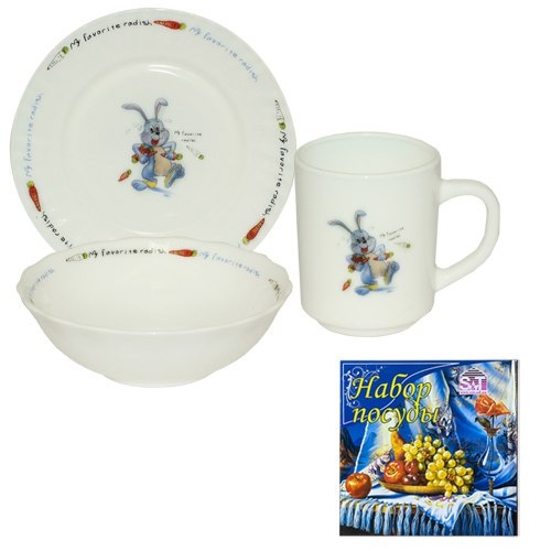 Набор детской посуды SNT Заяц 3 пр. (515-03/У)