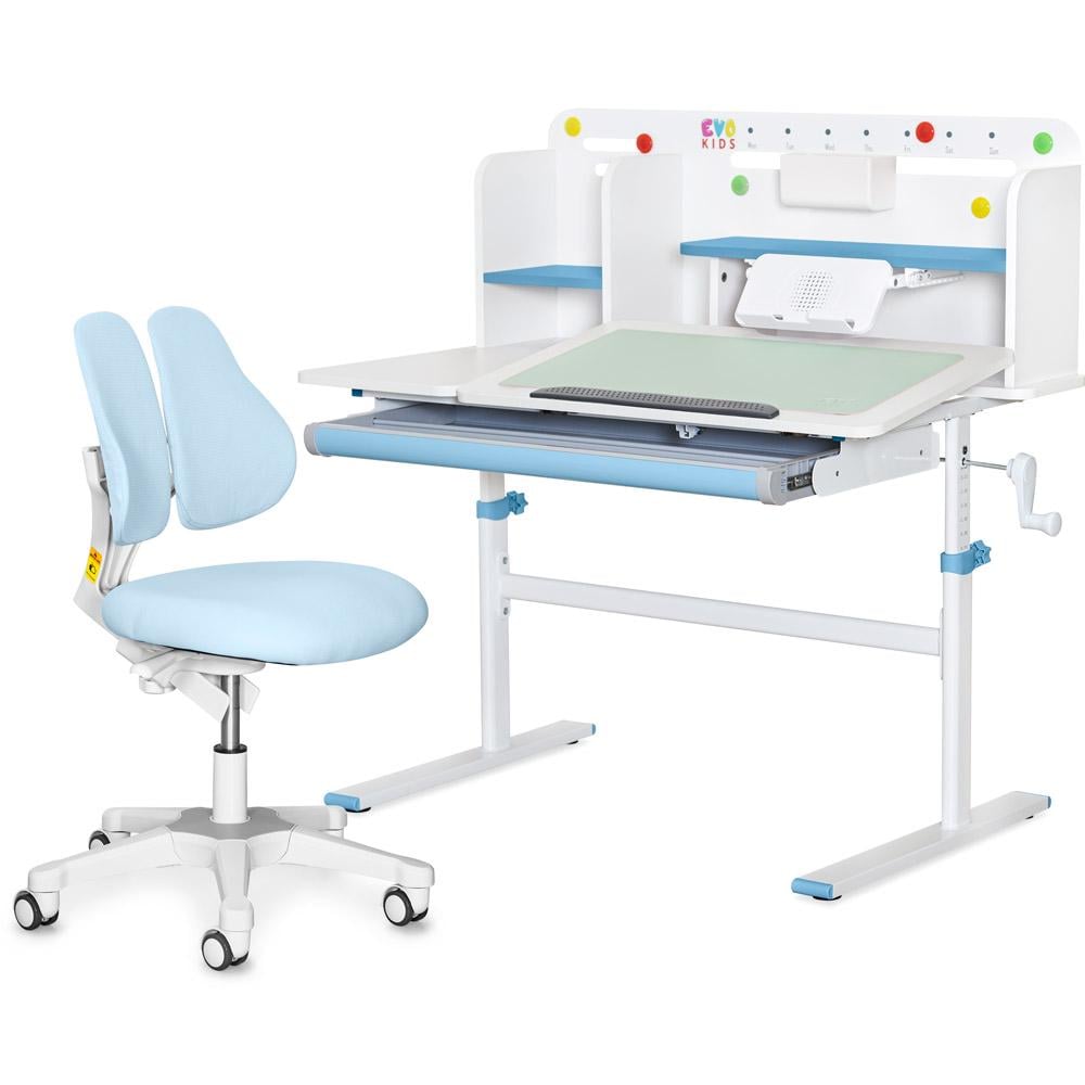 Комплект парта Evo-кids TH-230 и кресло Evo-kids Mio Lite Blue (TH-230 W/BL + Y-208 KBL) Комплект парта Evo-кids TH-230 и кресло Evo-kids Mio Lite Blue (TH-230 W/BL + Y-208 KBL)