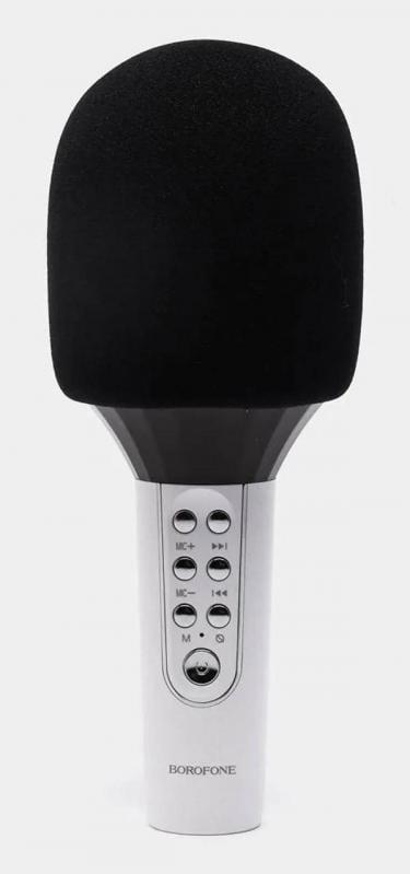Караоке микрофон BOROFONE Elf karaoke microphone BFK2 |BT5.0, AUX/TF, A2DP, 6h| white Караоке микрофон BOROFONE Elf karaoke microphone BFK2 |BT5.0, AUX/TF, A2DP, 6h| white