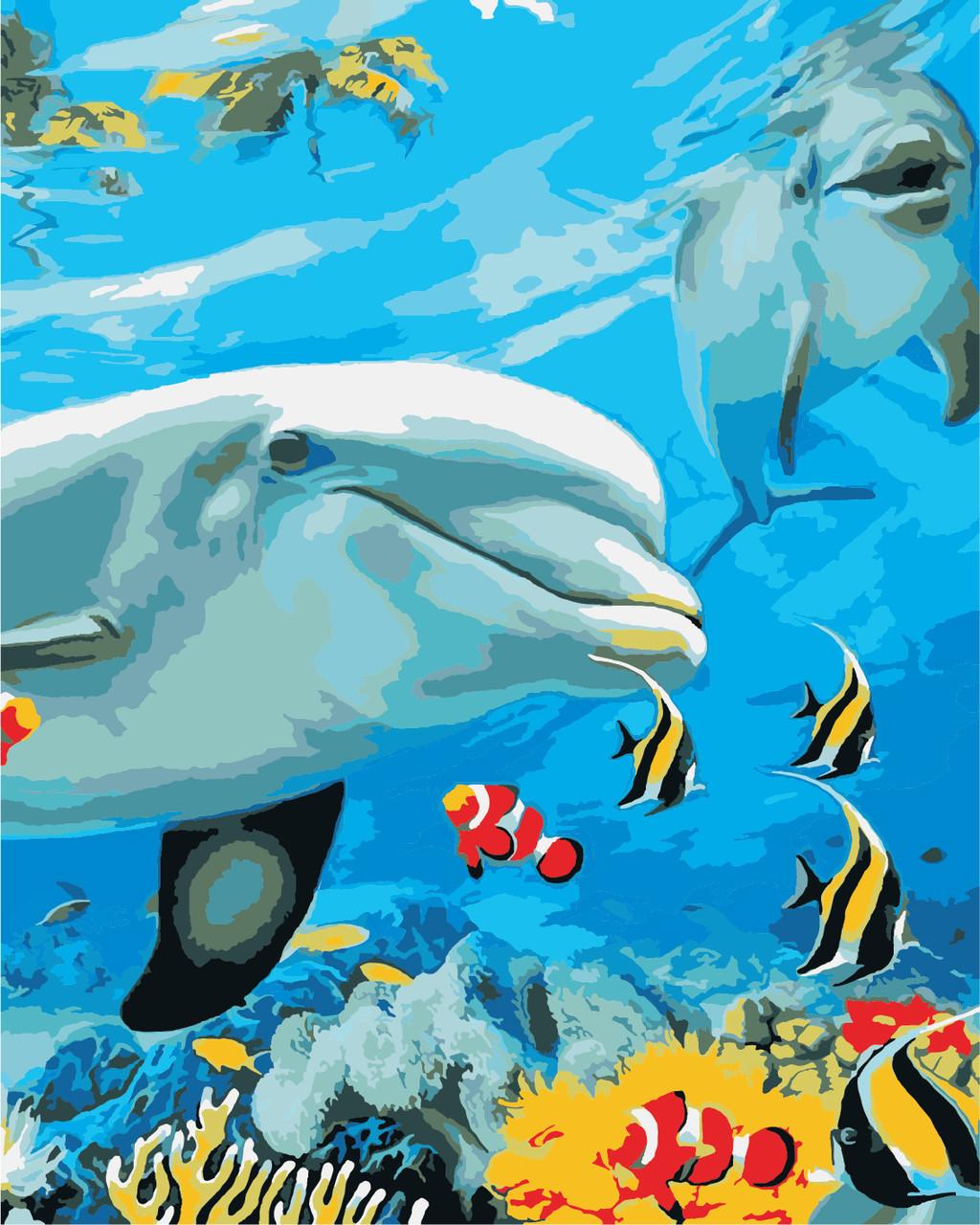 Картина по номерам ArtStory Улыбка дельфина 40x50 см (AS0868)