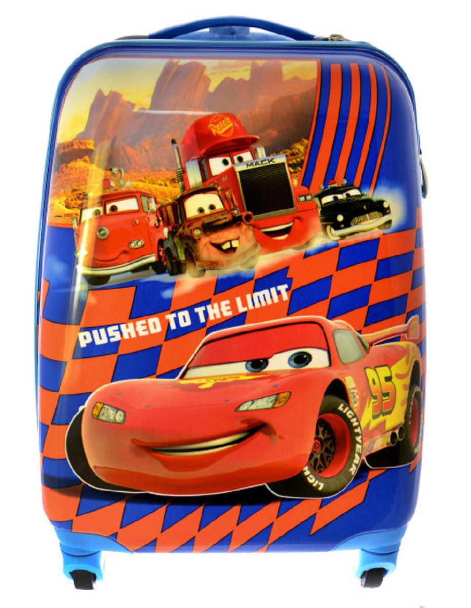 Чемодан детский пластиковый Тачки 42 см 4 колеса (Bp048606)