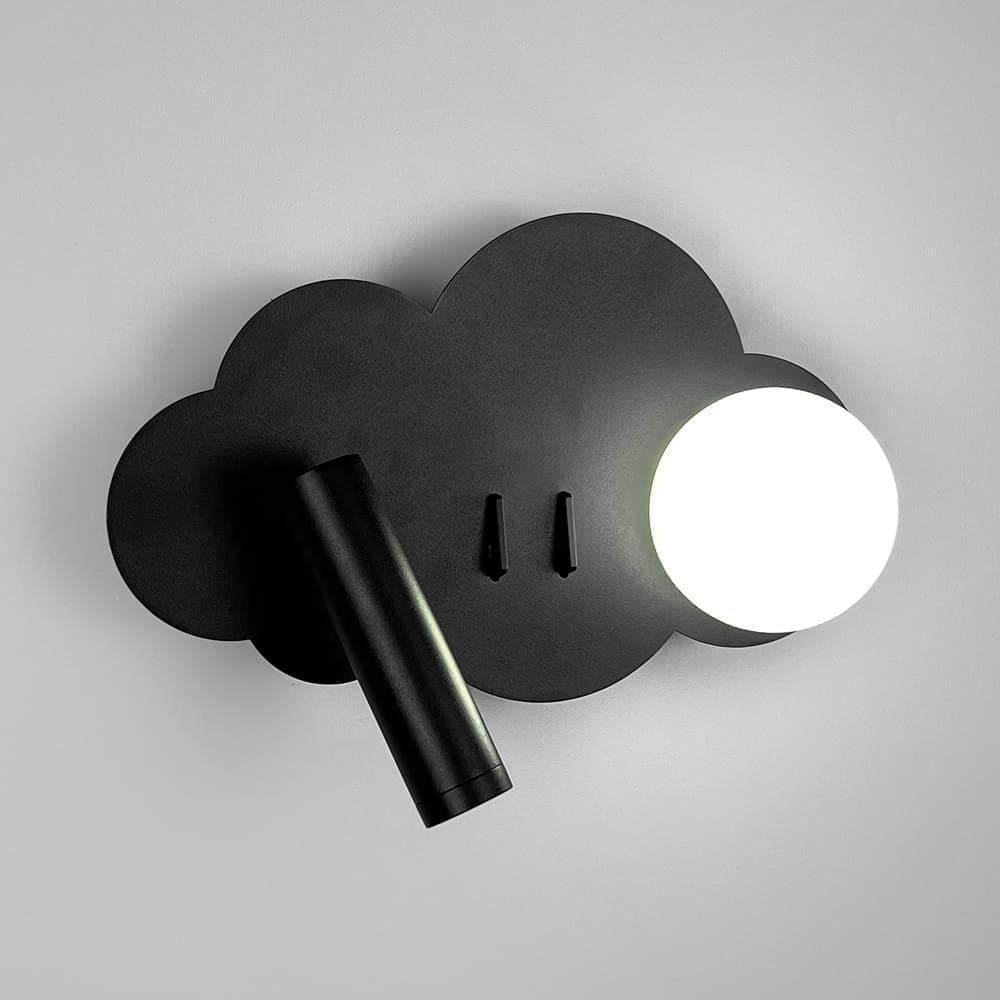 Бра облачко LNF-17545/2 BK Left левое 24х17 см Черный