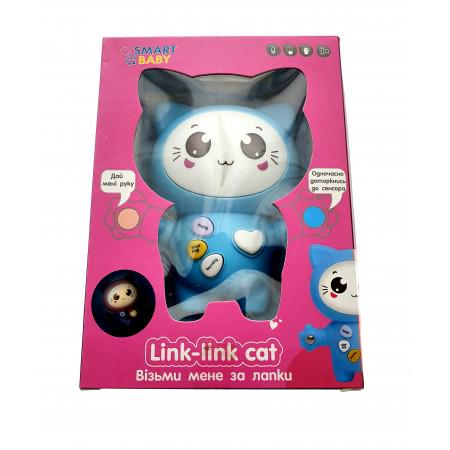 Інтерактивна музична іграшка Smart Baby Link Link Cat Кошеня з функцією нічника Блакитний (0016) - фото 4