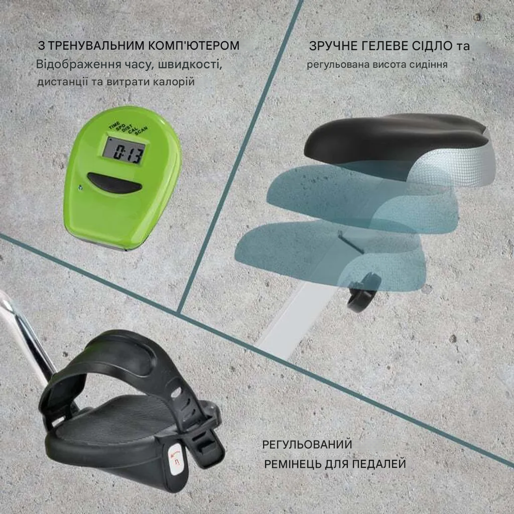 Велотренажер VITALmaxx с магнитным тормозом и ЖК-дисплеем (01504100118) - фото 6