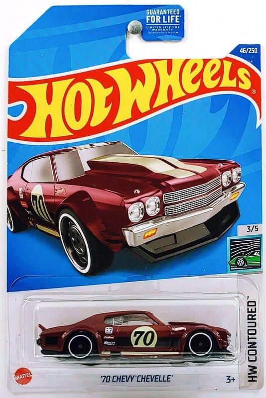 Игрушечная машинка Hot Wheels 70 Chevy Chevelle 2022 Contoured №046 (HCV24)