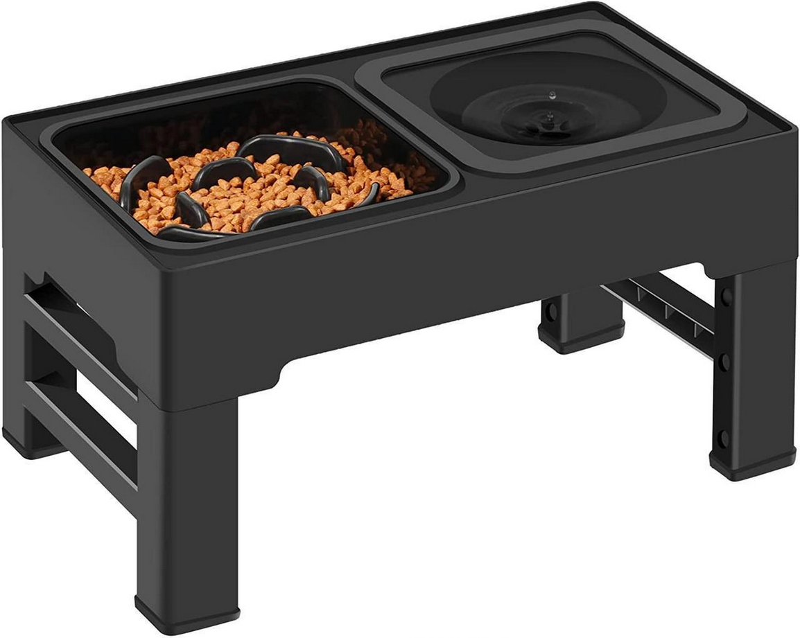 Миска двойная для собак ELS PET на подставке с плавающим блюдцем и медленным кормлением Черный (1822310979) Миска двойная для собак ELS PET на подставке с плавающим блюдцем и медленным кормлением Черный (1822310979)