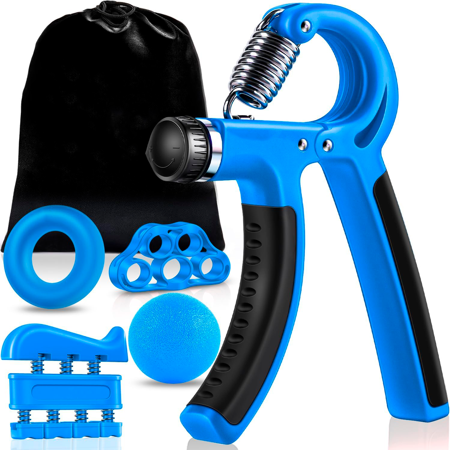 Набор эспандеров для кисти и пальцев Kayfovo 6в1 резиновое кольцо ножницы (29354)