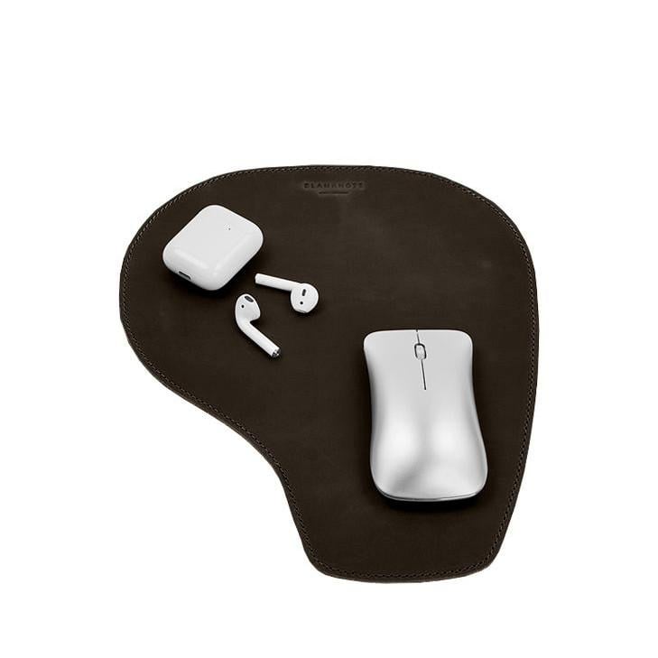 Коврик для мышки Грушка из натуральной кожи Crazy Horse Темно-коричневый (A-028476)