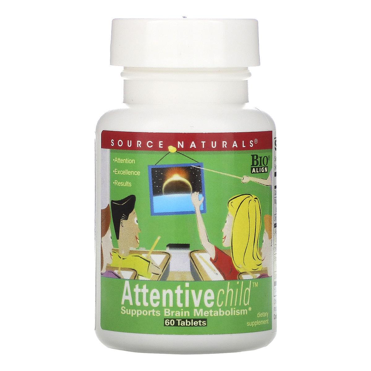 Комплекс для поддержки Внимания у детей Attentive Child Source Naturals 60 таблеток (6979)