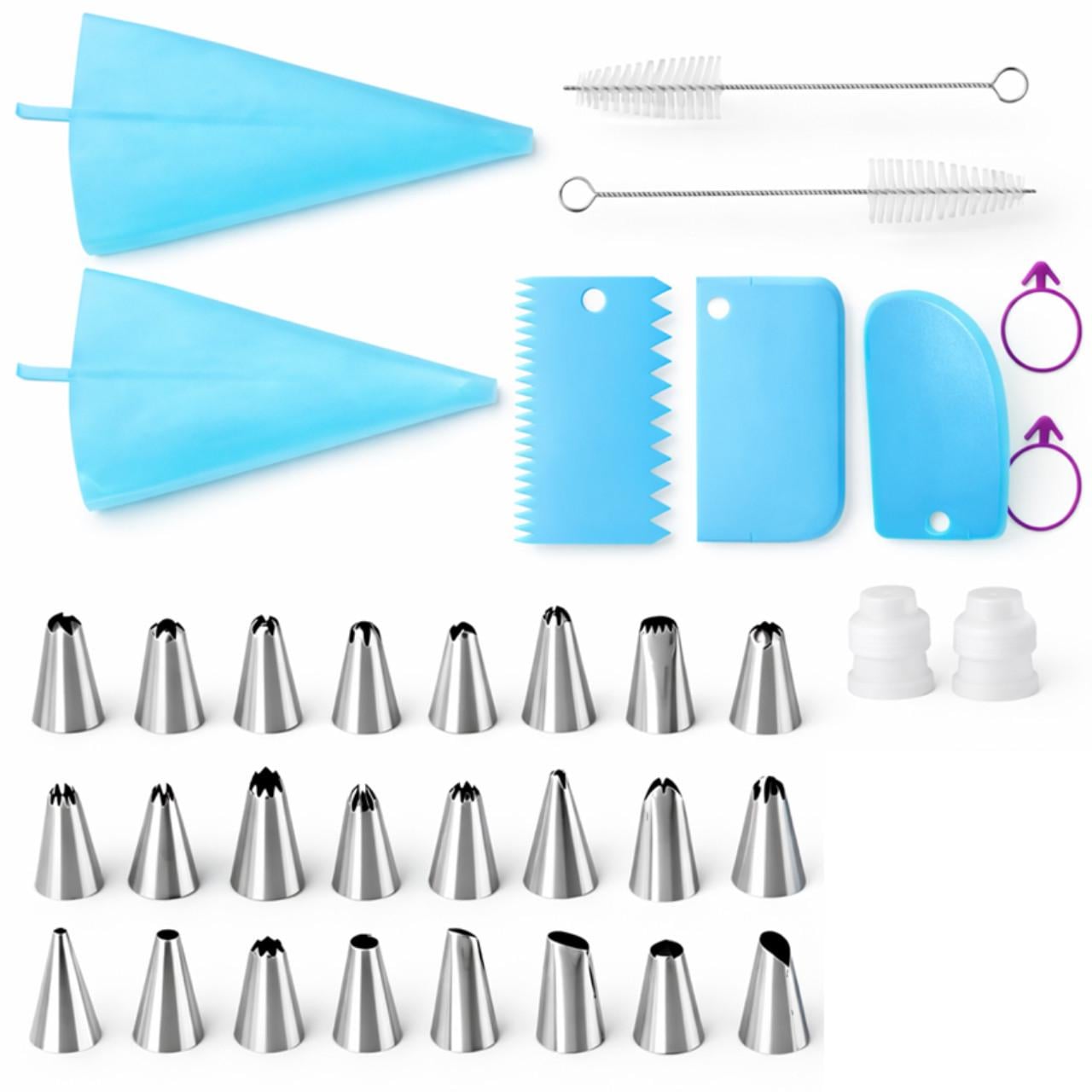 Комплект кондитерський з насадками та мішками для декору тортів і кексів 37 шт. Комплект кондитерський з насадками та мішками для декору тортів і кексів 37 шт.