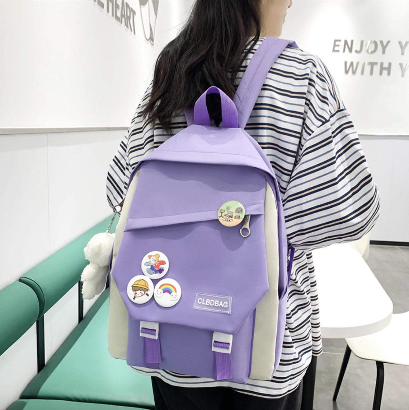 Шкільний рюкзак для дівчинки CLBD BAG 4в1 шоппер/пенал/сумочка Фіолетовий (DR016329) - фото 2 Шкільний рюкзак для дівчинки CLBD BAG 4в1 шоппер/пенал/сумочка Фіолетовий (DR016329) - фото 2