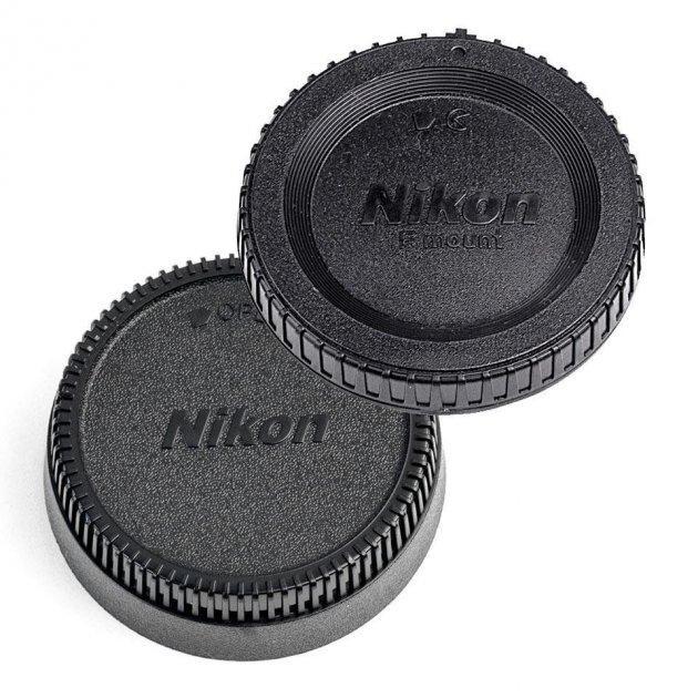 Комплект крышек для Nikon задняя объектива и на тушку байонет Nikon F зеркальные камеры 2 шт, (1684784338)