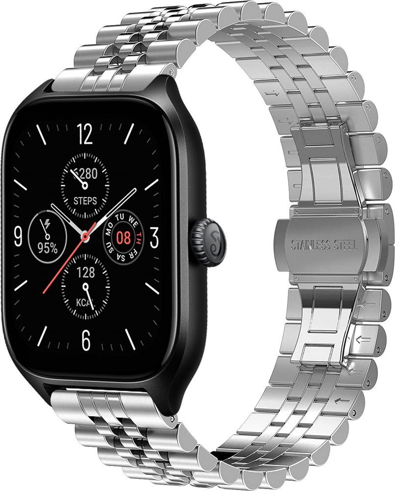 Браслет металлический Stech для Amazfit GTS 4/Mini Silver (29519-59)