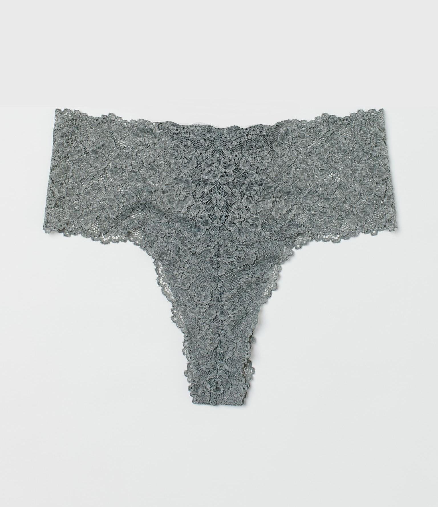 Кружевные трусики S Серо-зеленый (1024141arl)