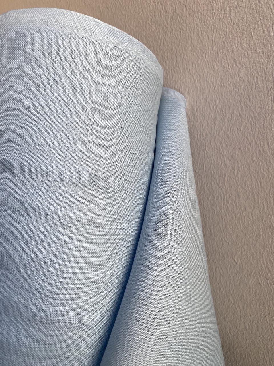 Ткань LINEN PLUS 100% лен 140 см 185/1305 Светло-голубой - фото 4 Ткань LINEN PLUS 100% лен 140 см 185/1305 Светло-голубой - фото 4