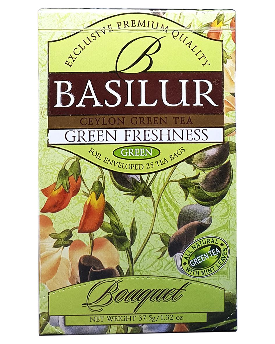 Чай зеленый Basilur Букет Зеленая Свежесть 25 шт. х 1,5 г (56015) - фото 3 Чай зеленый Basilur Букет Зеленая Свежесть 25 шт. х 1,5 г (56015) - фото 3