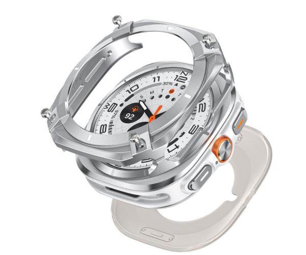 Чехол защитный Metal Screen Protector Samsung Galaxy Watch Ultra Серебряный
