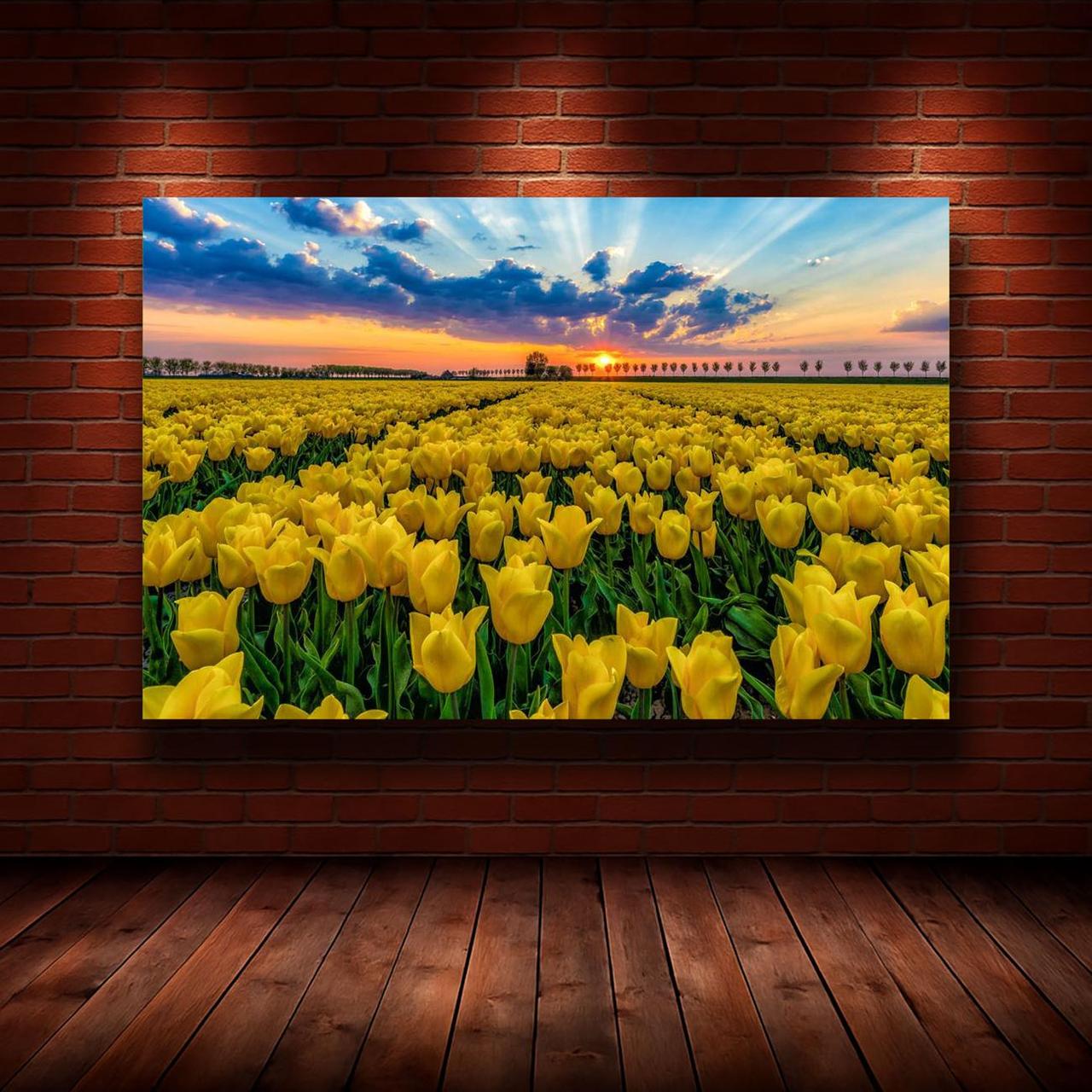 Картина на холсте Тюльпаны 55х85 см (N619)