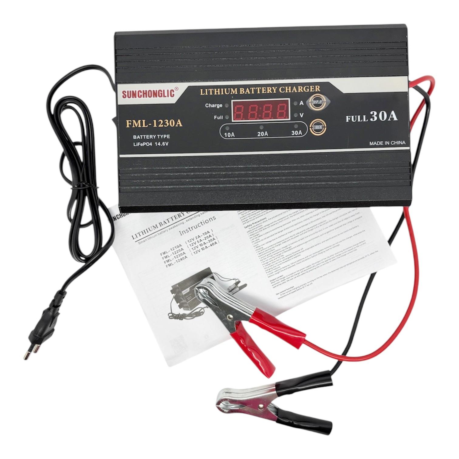 Зарядное устройство для аккумуляторов + LiFePo4 литий фосфатных железо Sunchonglic 10- 30 Aмпер - фото 4