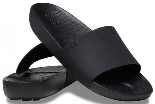 Шльопанці жіночі Crocs Slide Splash Black р. 36-37 Чорний (23994)