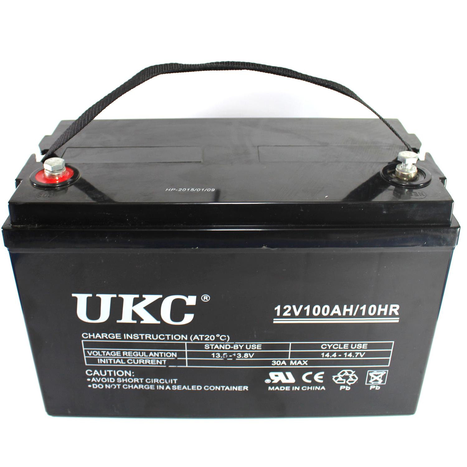 Аккумулятор гелевый UKC 100 Ah 12 V инверторов (9c81fc1c)