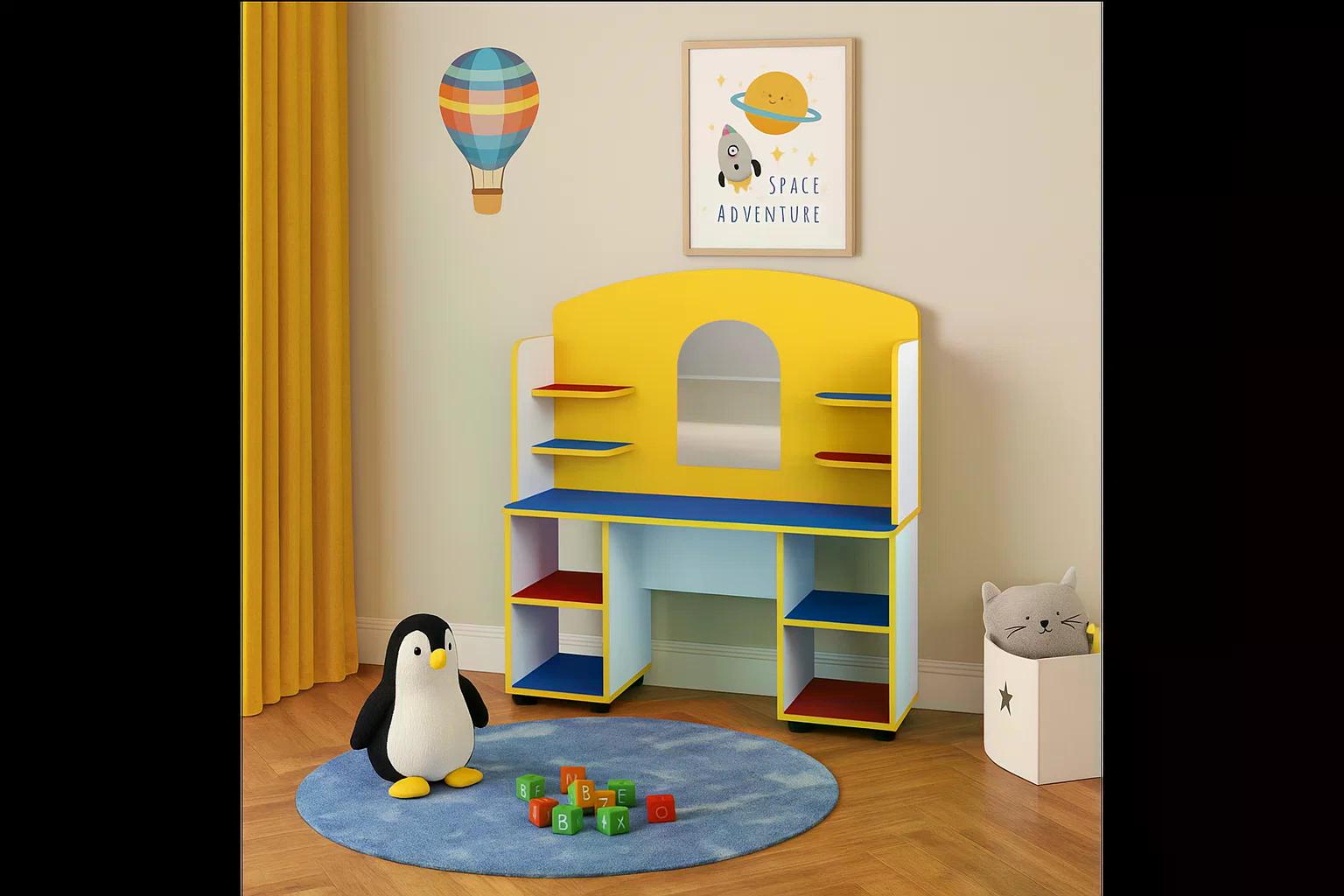 Ігрові меблі для дитячого садка Салон краси Yellow/Blue - фото 3 Ігрові меблі для дитячого садка Салон краси Yellow/Blue - фото 3