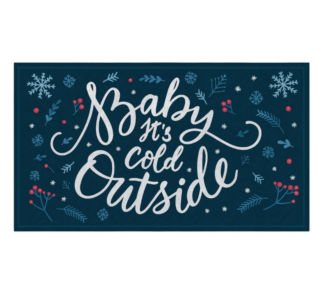 Килимок придверний Baby its cold outside 45x75 см Blue (125393)