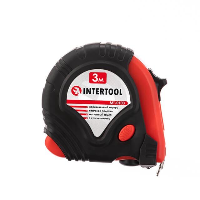 Рулетка Intertool MT-0103 з металевим з полотном 3 м 16 мм три стопори полотна - фото 2