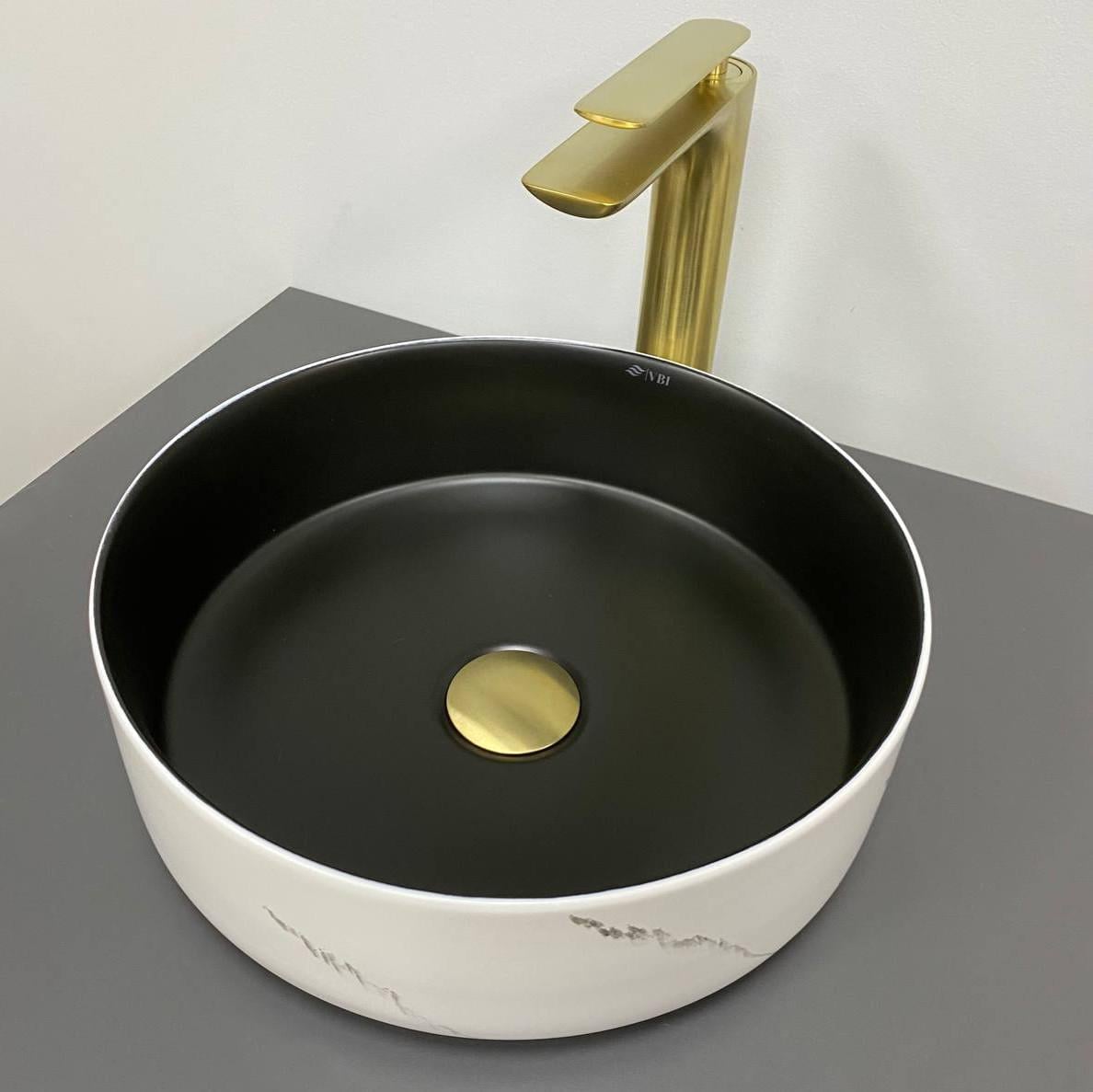 Умивальник накладний VBI PRATO White Black Marble Matt (2808389462)