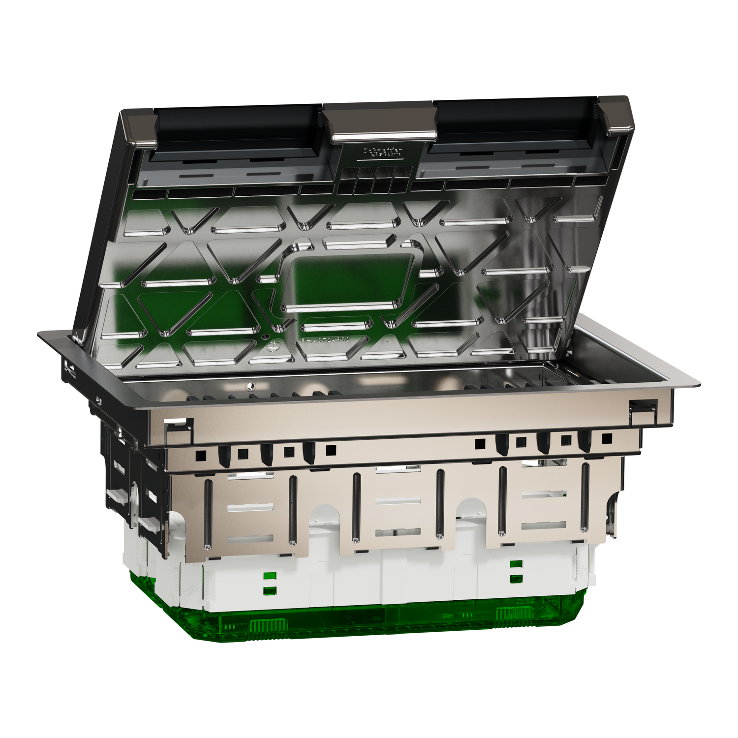 Лючок напольный Schneider Electric Unica 8 модулей 200x82x275 мм металл (INS52125) Лючок напольный Schneider Electric Unica 8 модулей 200x82x275 мм металл (INS52125)