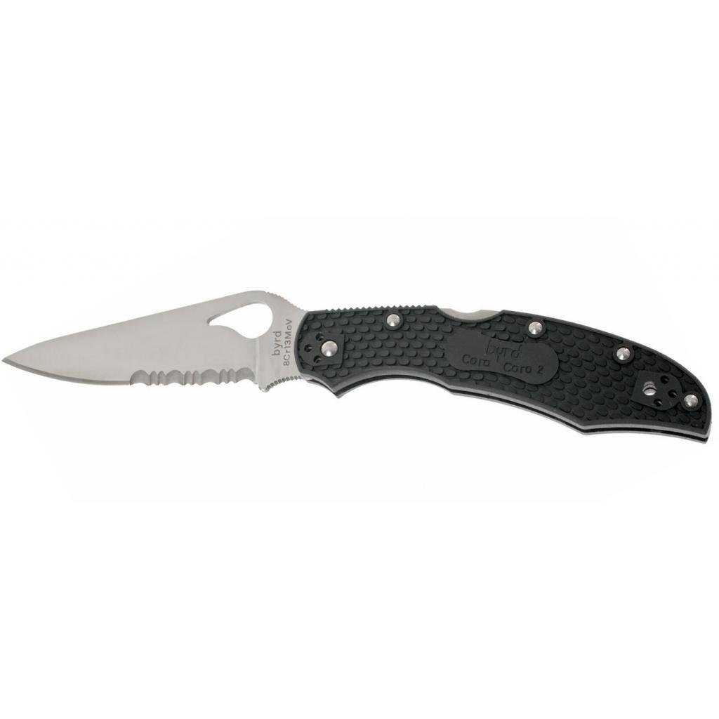 Нож Spyderco Byrd Cara Cara 2 FRN полусеррейтор (BY03PSBK2)