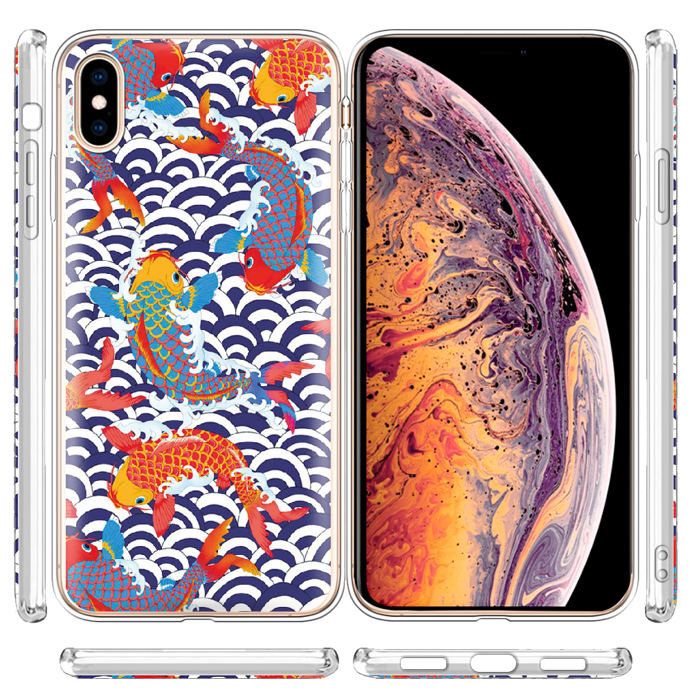 Чехол Boxface iPhone XS Max Koi Fish Прозрачный силикон (35321-up2477-35321) - фото 3