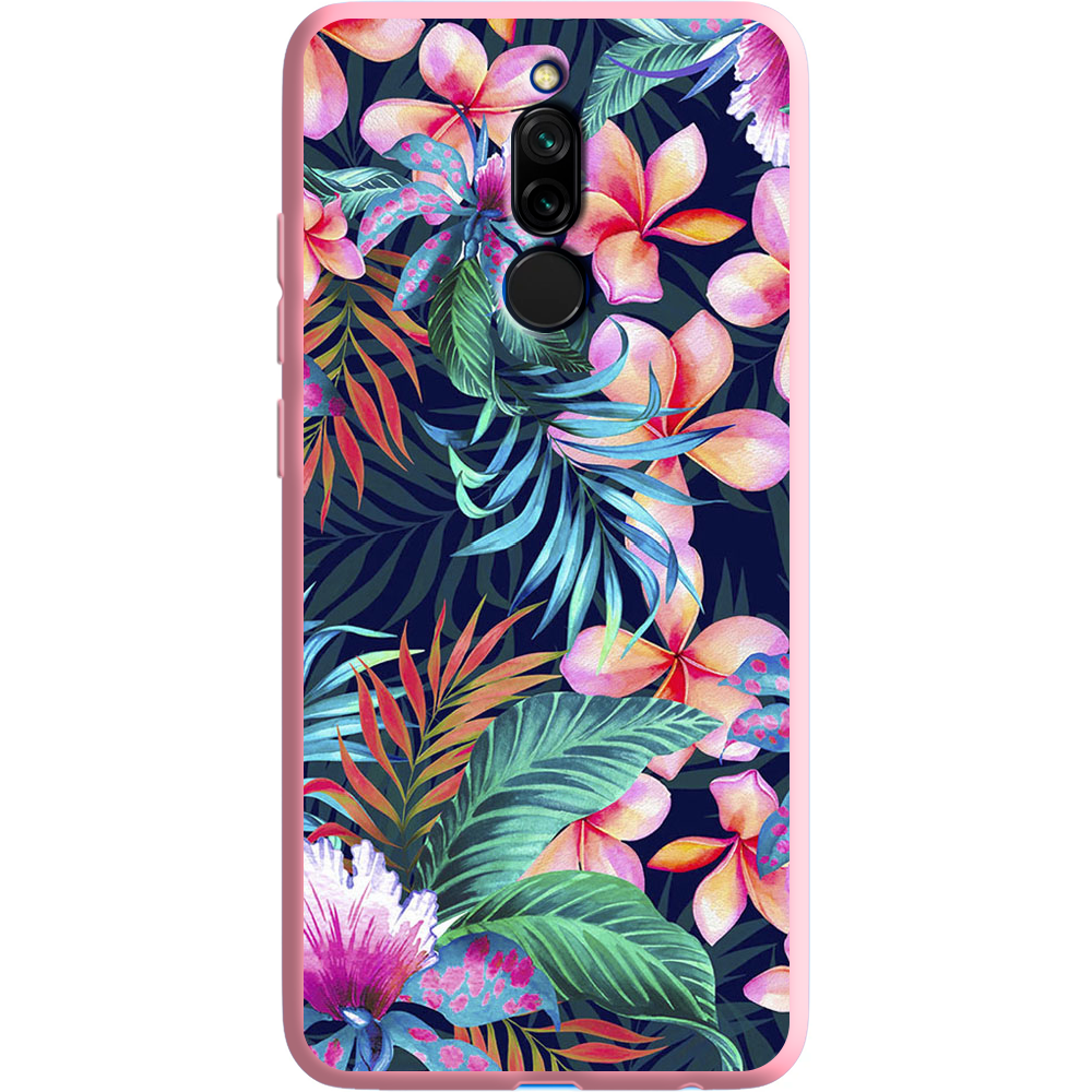 Чехол Boxface Xiaomi Redmi 8 flowers in the tropics Розовый силикон (38411-up1971-38676)