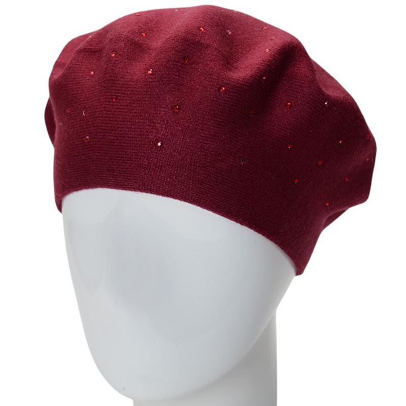 Берет двойной Lirus Блис из вискозы универсальный Бордовый (288284)