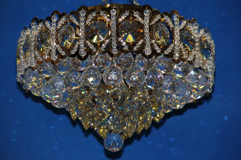 Хрустальная люстра L7713/420х280/6 Золото/Белый/Бежевый (AN000751)