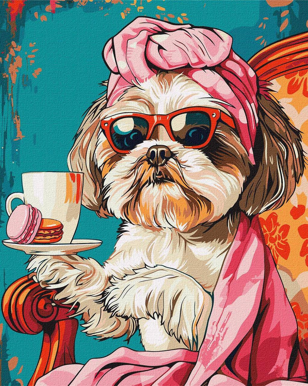 Картина по номерам Ideyka Игривое ши-тсу 40х50 см (2824287498)