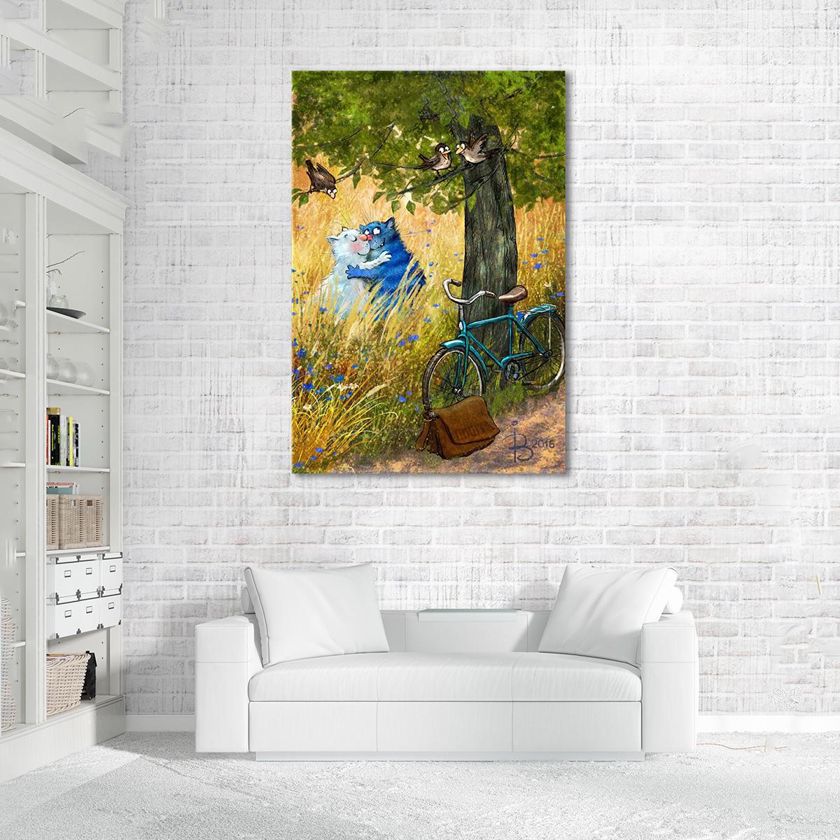 Модульная картина В чистом поле васильки... 1 модуль 30х45 см (_rinaz_20162225031)